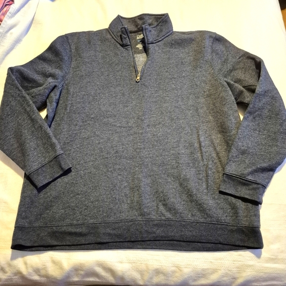 Croft & Barrow men's XXL Extra Soft blue pullover collared sweatshirt VGUC - Picture 1 of 4